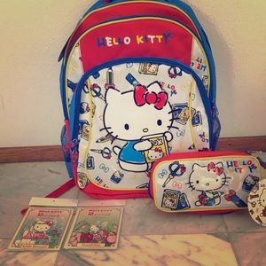 Brand new Hello Kitty backpack and pencil case